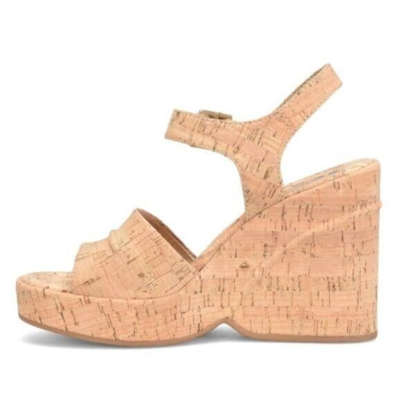 KORKS by Kork Ease Bardot Platform Sandal in Natural Cork Size 9 - Picture 3 of 14